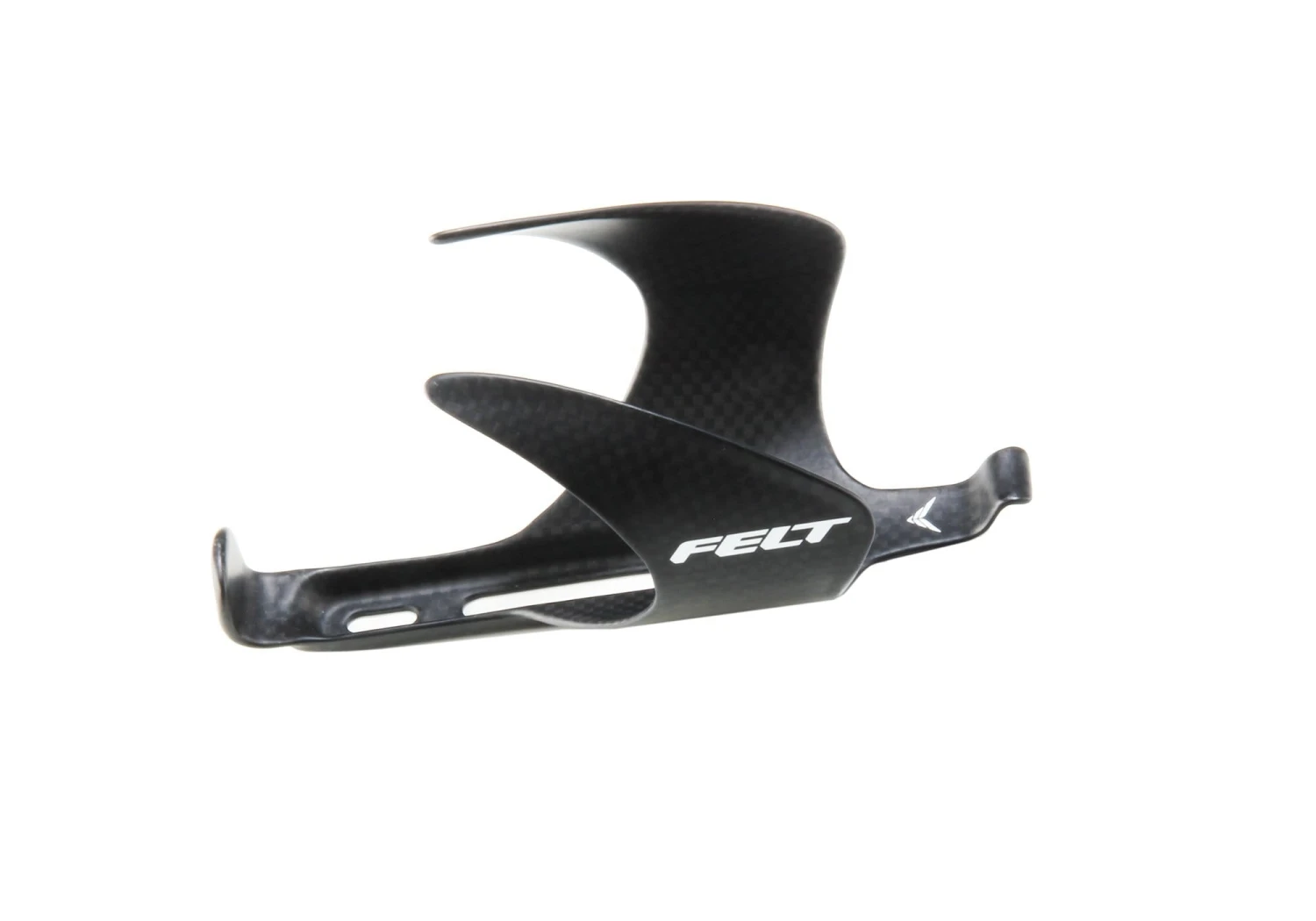 BOTTLE CAGE (Carbon). White logo.